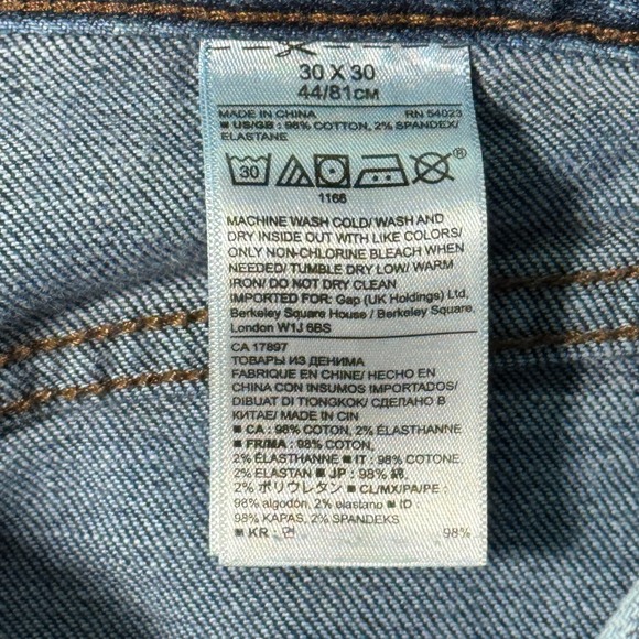 Banana Republic Straight Jeans Mens 30x30 Blue Medium Wash Classic Denim Classic - Picture 12 of 13